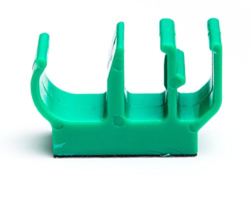 (10 pk) Green Self Adhesive Pencil Pen and Marker Holder Adhesive Clip - Best Mount Organizer to Stick on The Shelf, Dashboard, Metal Door - Great for delivery Driver, Mail Carrier, delivery Truck