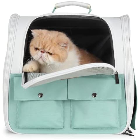 Lollimeow Pet Carrier Backpack, Cat Bubble Backpack, Dog Carrier Bag for Small Dogs and Puppies, Airline-Approved(Light Green) Cover