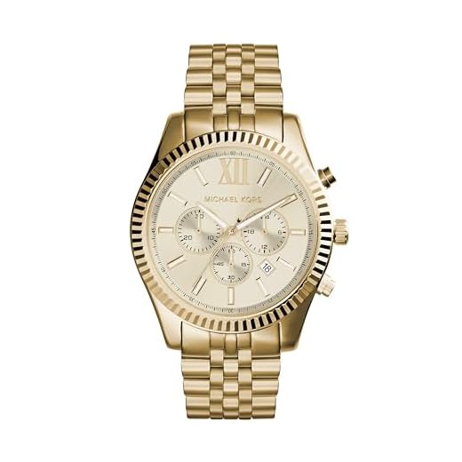 Michael Kors Lexington Gold-Tone Stainless Steel Watch MK8281