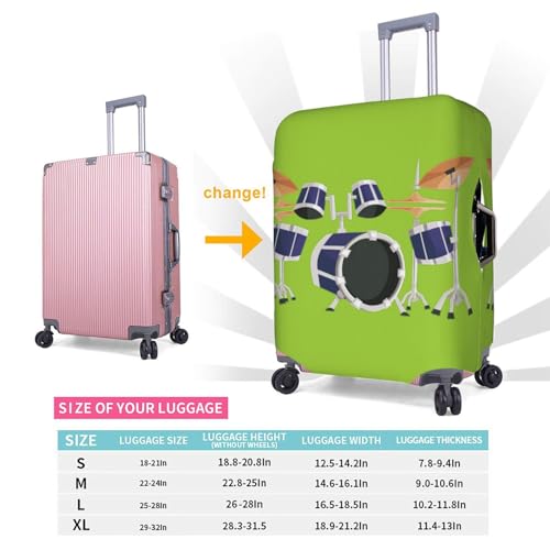 Housse de bagage imprimé jazz blanc pliable pour valise XL - 6