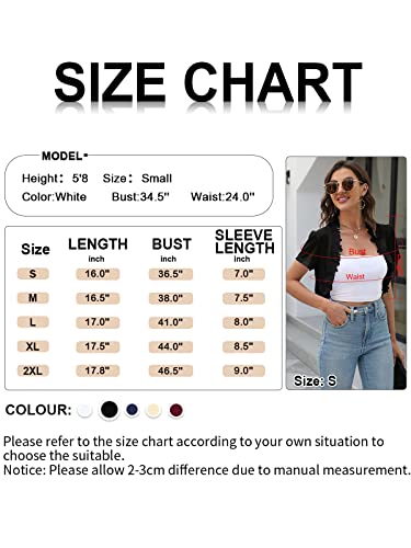 Afvetut Women's Petals Edges Open Front Shrug Short Sleeve Ruffled Tie Cardigan Chiffon Sheer Bolero Shrug Black #TOP5