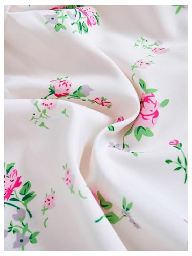 Verdusa Girl's Ditsy Floral Print Layered Ruffle Dress Sleeveless Tie Shoulder Elegant Midi Dresses3