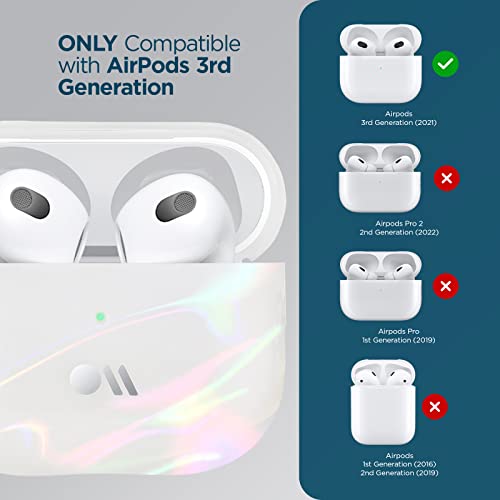 Case-Mate Airpods Case 3Rd Generation W/Keychain Ring [Wireless Charging Compatible] - Soap Bubble Case For Apple Airpods 3Rd Generation [Front Led Visible] - Anti Scratch, Shockproof Airpods 3 Case #TOP6