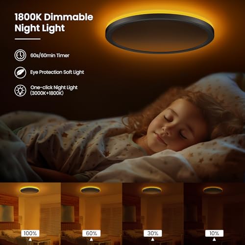 Plafonnier LED dimmable avec télécommande pour changer d'ambiance - 3