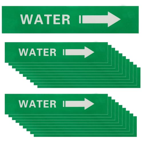 Etiquetas para marcado de tuberías WATER autoadhesivas 20 piezas