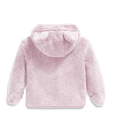 The North Face Baby Campshire Full Zip Hoodie | Cozy Fleece Winter Jacket for Toddlers, Built In Mittens & Attached Hood with Bear Ears, Pale Blossom, 18 Months