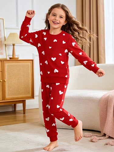 Image of Little Girls 2 Piece Outfits Ruffle Sleeve Unicorn Sweatshirts Top and Leggings Set School Outfits Kids Clothing Set