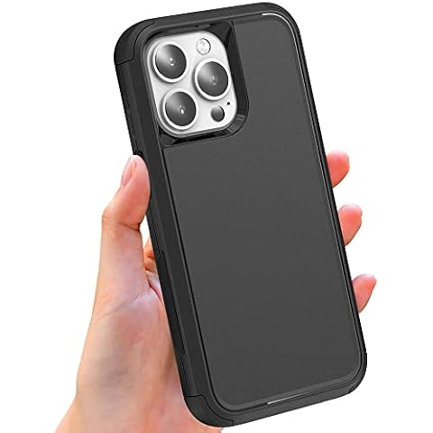 HONTECH Protective Case for iPhone 13 Pro Max, iPhone 12 Pro Max Case, Heavy Duty Full Body Protection Military Grade [Shockproof] [Dust-Proof] Rugged Phone Bumper Case Cover 6.7 inch, Black Cover