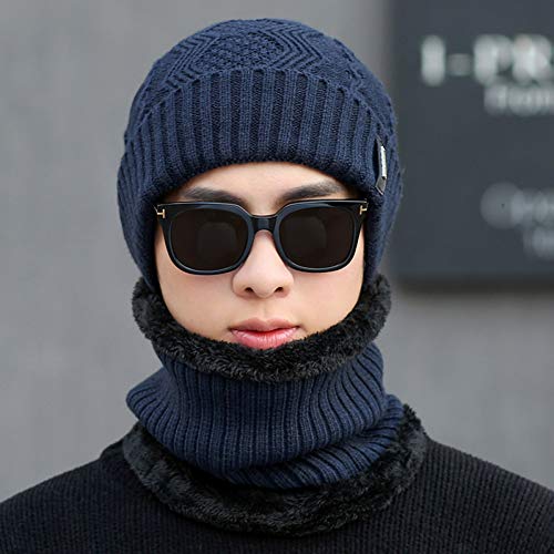 Bonnet tricoté pour hommes en coton et velours premium