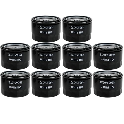 10PCS 49065-0721 Oil Filter Compatible with Kawasaki FR691V FR730V FR651V FR600V FX600V FX730V FS691V FS651V FR651V Engines Replace 49065-2077