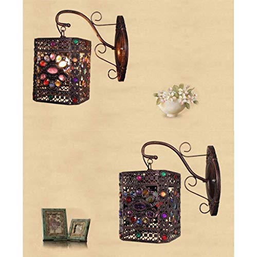 Escalera cafe retro personalidad luces decorativas para pared GZZ 3