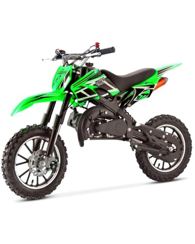 [Perfetta per principianti]: La minimoto cross 50cc Entry Level è l'ideale per chi sale per la prima volta su una due ruote, garantendo un'esperienza di guida sicura e controllabile.