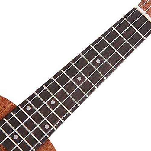 Uxzdx Cujux Electric Ukulele Guitar 21 Inch Soprano Acoustic 4 Strings Handcraft Wood White Guitarist Mahogany #TOP7