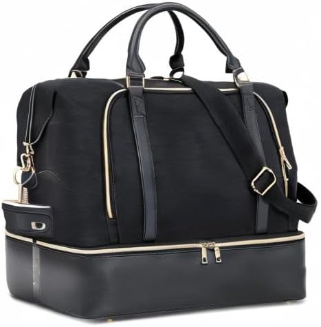 Miniatura 10 de CAMTOP - Bolsa de viaje de fin de semana para mujer, bolsa de lona con espacio para laptop de15.6 pulgadas