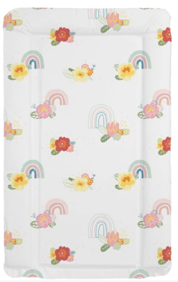 Sunnybabies Pretty Pastel Rainbows Baby Changing Mat Girls Boys Unixex Soft Padded Deluxe
