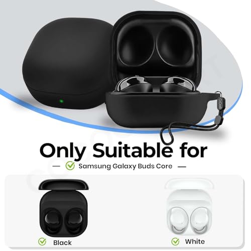 Image of Silicone Case Cover for Samsung Galaxy Buds Core (Black + Lanyard)