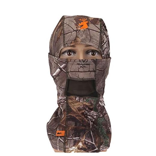 SPIKA Camo Balaclava Hunting Hood Headwear Military Tactical Helmet Face Mask for Cold and Cool Weather