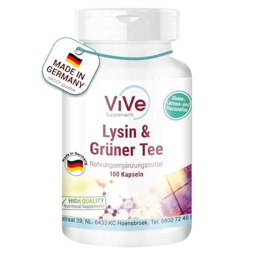 ViVe Supplements L-Lysin Grüner Tee Extrakt Kapseln