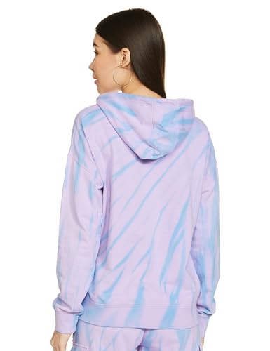 Image of Amazon Brand - Symbol Women Cotton Hooded Relaxed Fit Sweatshirt (Tie-Dye | Pullover) (Available in Plus Sizes)