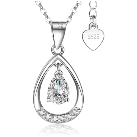 EXGOX Dainty Silver Necklace with Heart Pendant Cover