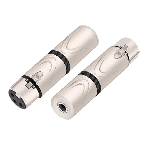HOZIBING XLR to 1/4 6.35MM Microphone Audio Adapter,1/4' TRS to XLR Female Splitter,6.35mm Stereo...