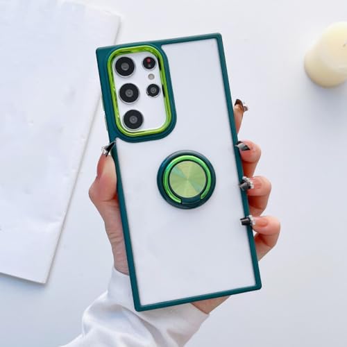 Protection Samsung A32 5G anti-chute grâce à la housse chic avec anneau rotatif vert