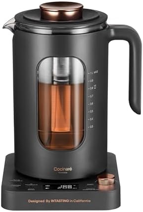 Electric Tea Kettle, INTASTING Glass Electric Kettle with tea Inf...