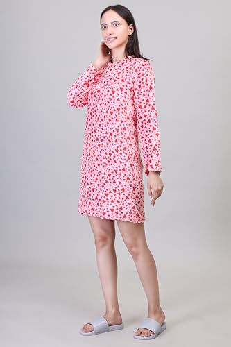 Image of CAMEY Women's Printed Nightgown, Long Sleeves, Nighty