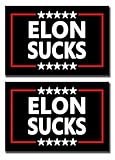 2 Pack Elon Sucks Fuck Anti Elon Musk was Crazy Car Magnet Auto Truck Fridge Magnetic Decal Bumper Magnet