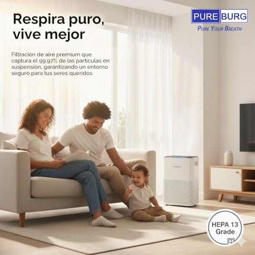 Miniatura 7 de Pureburg - Paquete De 2 Filtros De Repuesto Hepa, Compatible Con Purificadores De Aire Philips Serie 800 Ac0830 10, Ac0820 30, Ac0820 10, Ac0819 10, Código De Artículo Fy0194 30