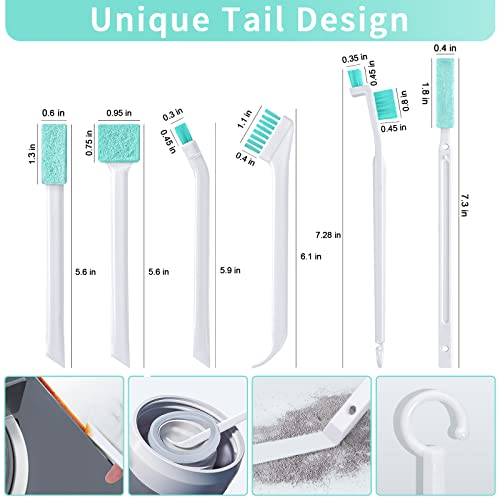Small Cleaning Brushes For Household, 8Pcs Crevice Cleaning Tool Set For Window Grooves Track Humidifier Keyboard Bottle Door Car Vent, Tiny Detail Cleaner Scrub Brush For Gaps Corner Tight Space #TOP5