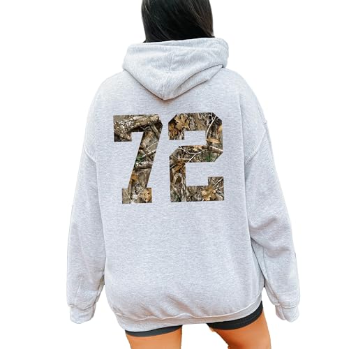 Go Greek Chic Sorority Embroidered Hoodie with Camo Design - Ash