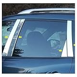 QAA is Compatible with 2013-2021 Nissan Pathfinder 8 Piece Stainless Pillar Post Trim, Includes Rear Triangle Piece PP13529