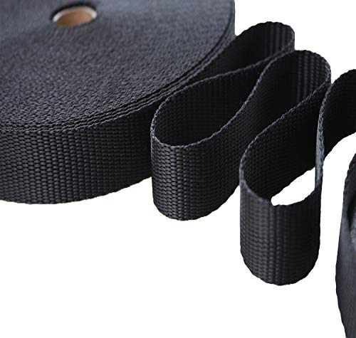 Gurtband Polypropylene schwarz 20mm breit - 50 Meter Länge / 2 cm Breite