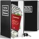 Retoo Buch-Safe, Sicher Buchsafe Tresor Büchersafe, Tresor für Zuhause für Schlüssel, Geld, Dokumente, Bargeld, Schmuck, Aufbewahrungsbox, Geheimversteck-Safe mit 2 Schlüsseln, Versteck, Schwarz