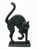 Cast Iron Animal Door Stopper Decor Cute Black Cat Decorative Doorstop