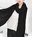 Wander Agio Women's Warm Long Shawl Winter Warm Large Scarf Pure Color Black