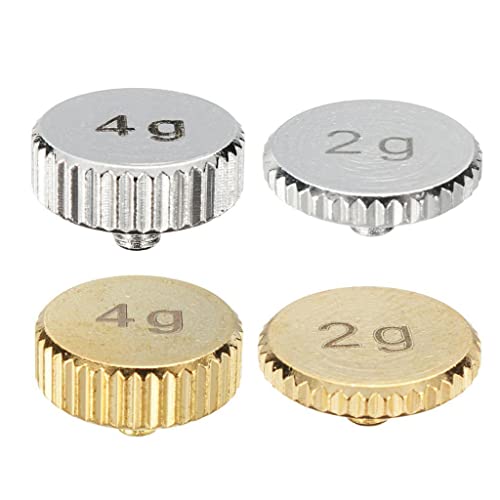 Simhoa 2g / 4 g Golden/Silver Shell Weight Headshell Turntable Cartridge Parts, Prata 4 g, 2 g