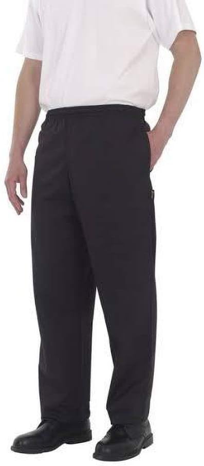 Dennys Unisex Black Elasticated Trouser/Chefswear