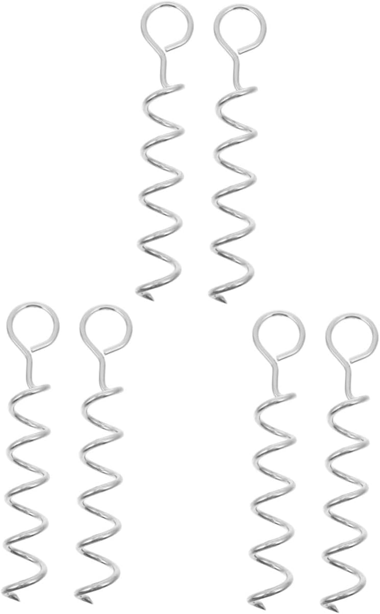 6pcs Heavy Duty Spiral Dog Tie Out Stake Sturdy Ground Anchor for Dogs Portable Lawn Stake Stable Performance for Outdoor Use Grass