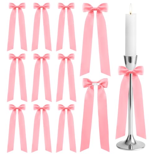 Lazos rosas para sillas de fiesta de boda con fuerte adhesivo pack de 12 piezas 2