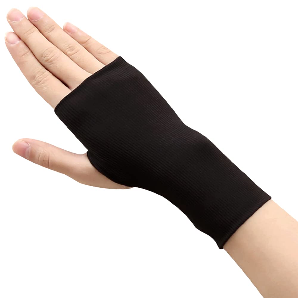 Jinbiyike Sunblock Cooling Glove Tattoo Cover Up Breathable Fingerless Mittens Driving Cycling