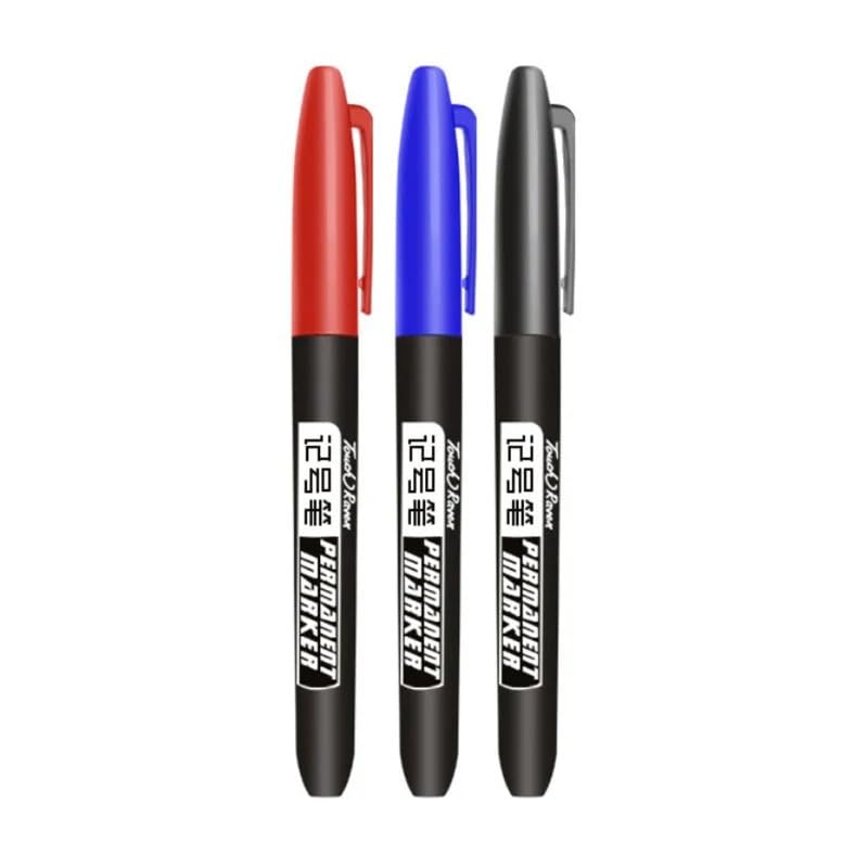 Marqueurs permanents étanches KLVN Lot de 3 couleurs assorties pour marquage durable