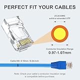 Proster RJ45 Crimp Tool Kit - RJ45 Pass Through Crimp Tool for CAT5 CAT5e CAT6 Network Cable with Network Cable Tester & 50Pcs Gold-Plated CAT6 Connectors & Covers & 5 Spare Blades & Stripper - Image 5