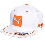 PUMA Pro Tour Cat Patch 110 Snapback Cap (White/Orange) Golf