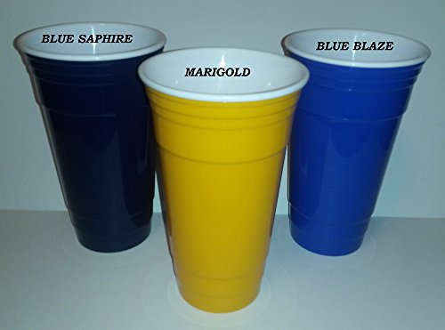 Party Cup Blue Blaze 32 Oz. - Doublewall Insulated - Dishwasher Safe - Sweat Proof - Reusable Beverage Cup