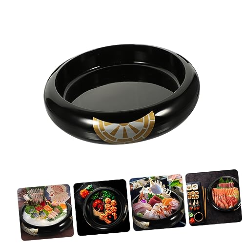 Plato para sushi plástico negro 34x34x7 cm miniatura 4