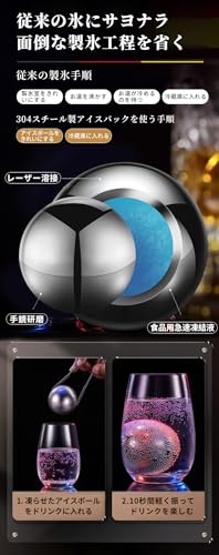 VOCCU ステンレス氷ボール 2個セット