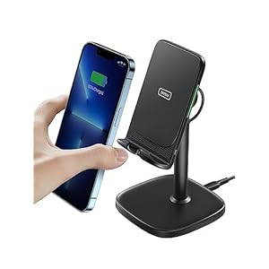 INIU Wireless Charger, 15W Induktive Ladestation Qi-Zertifiziert Schnelles Kabelloses Ladegerät Handy handyhalterung für iPhone 15 14 13 12 Pro Mini Max Xr Xs Samsung Galaxy S22 S21 Google Pixel LG
