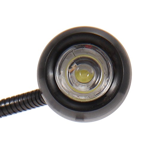 Image of PINDIA Plastic Desk Lamp, LED Reading Light, Aglaia 4W Eye-Caring Clip-on Book Light, Flexible Neck, Perfect for Bookworms, Black
